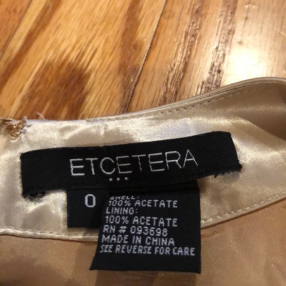 Etcetera Gold dress with red design - Picture 4 of 4